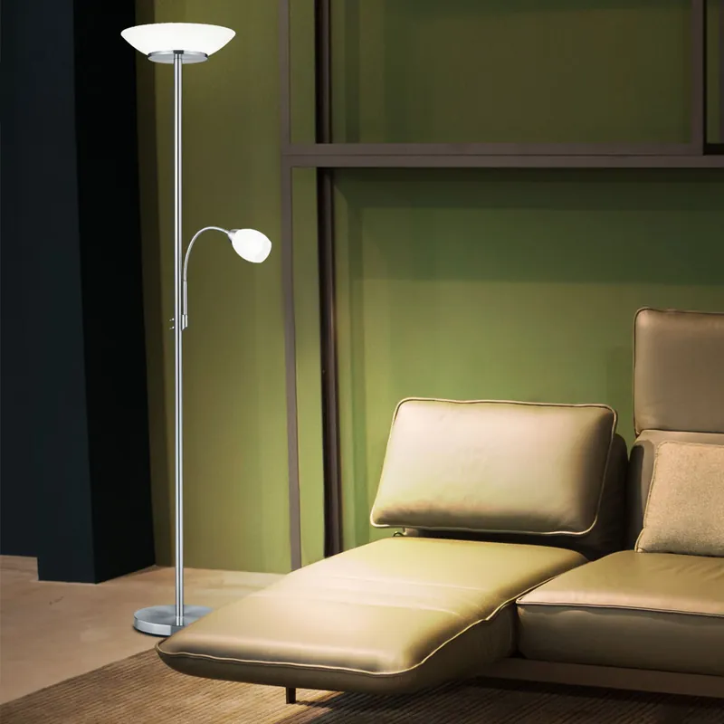 Dagaanbieding Plafondspot, leesspot, flexo arm, wit glas, H 180 cm