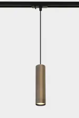 Beste Prijs Koker hanglamp CHALA 25 cm voor LUNA spanningsrail | Zwart / Brons