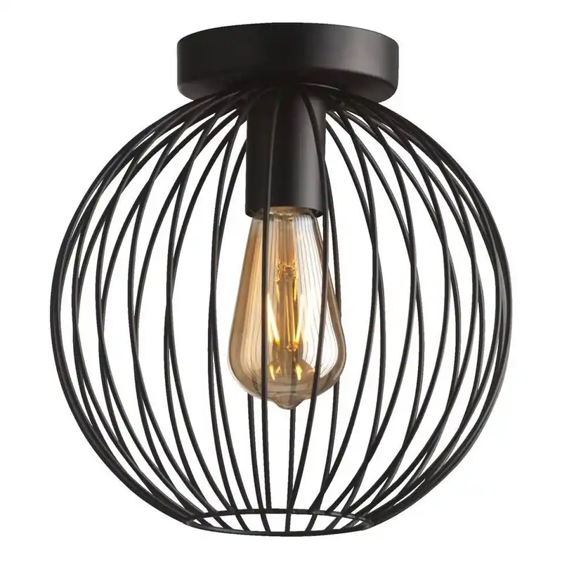 Finale Uitverkoop Plafondlamp Xavier - zwart - 25,5xØ25 cm