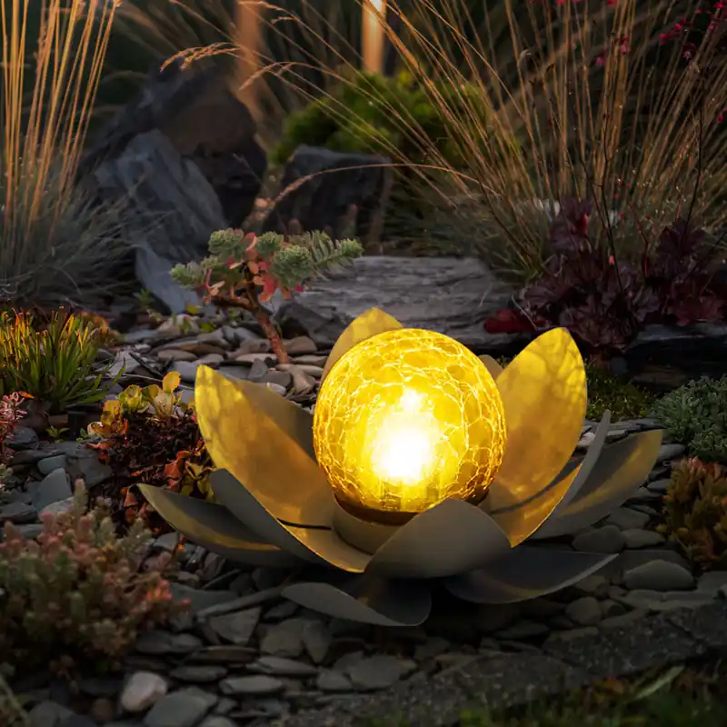 LED solarlamp, lotusbloem, 25 cm Bestel Nu