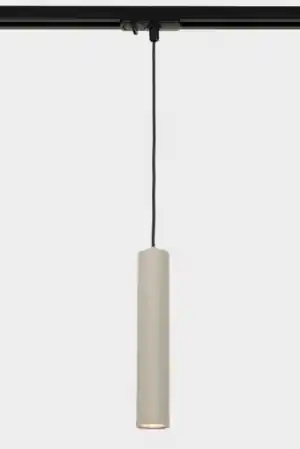 Koker hanglamp RUNNY 30 cm voor LUNA spanningsrail | Zand / Quartz Gratis Verzending