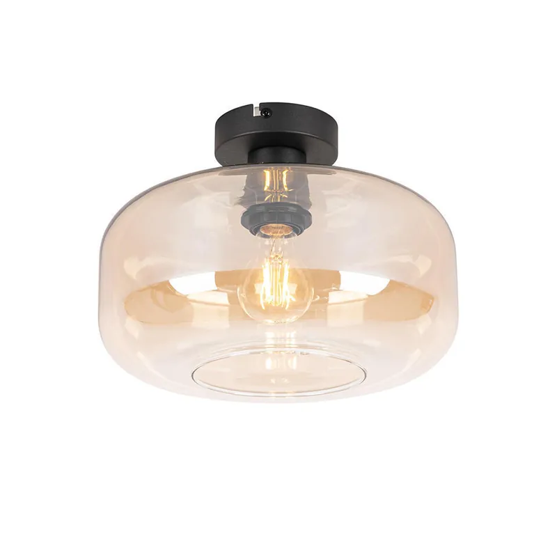 Lage Prijs Qazqa plafondlamp bizle beige e27