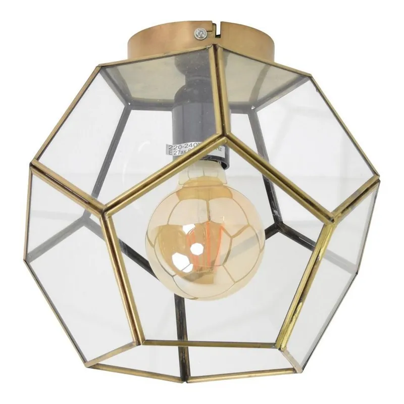 Urban Interiors plafondlamp Geo - 1 lichts - 20 x20 cm - messing Exclusieve Aanbieding