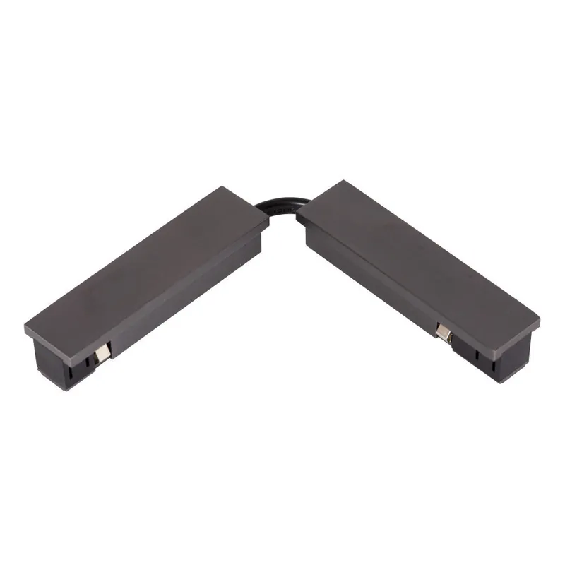 Lucide Premium LINIAL Flexibel -koppelstuk - 1-fase Railsysteem / Railverlichting - Smart - 48V Track - Mat Zwart Chroom Gereduceerde Prijs