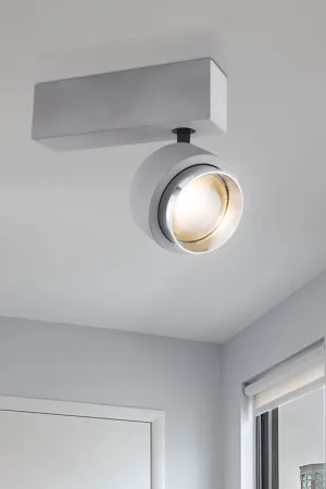 Aanbieding LED plafondlamp, grijs, beton, verplaatsbare spot