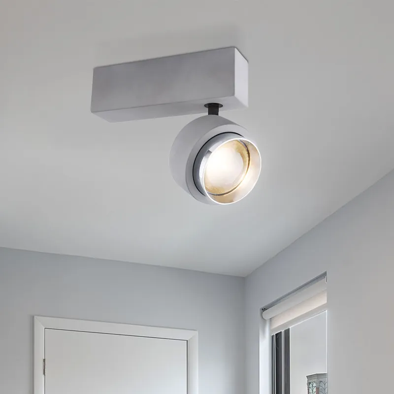 Aanbieding LED plafondlamp, grijs, beton, verplaatsbare spot
