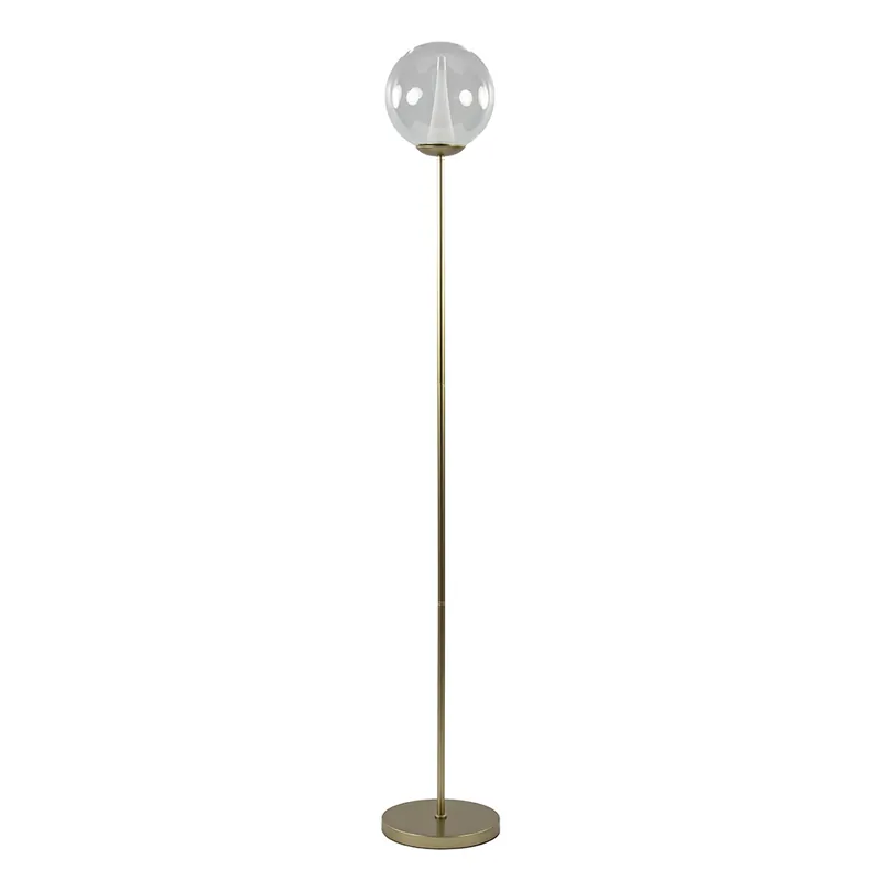 Koop Vandaag Trendy LED vloerlamp goud met helder glazen bol