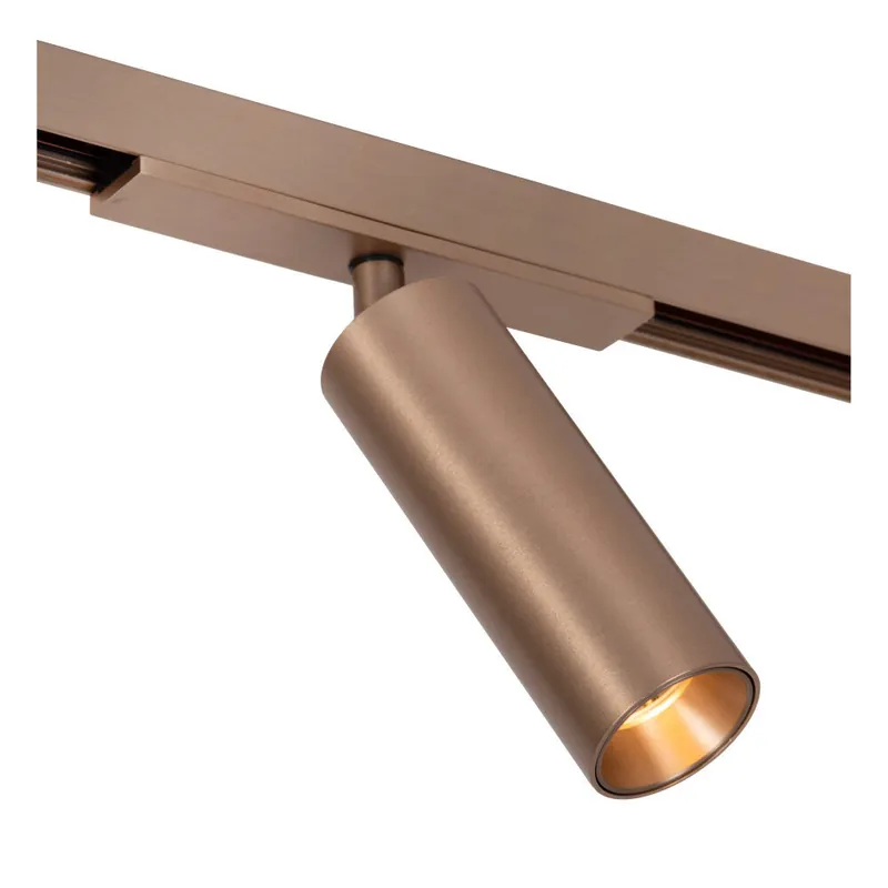 Lucide Premium LINIAL MOX Railspot - 1-fase Railsysteem / Smart Railverlichting - Smart - 48V Track - 1xLED - Champagne Direct Verzonden