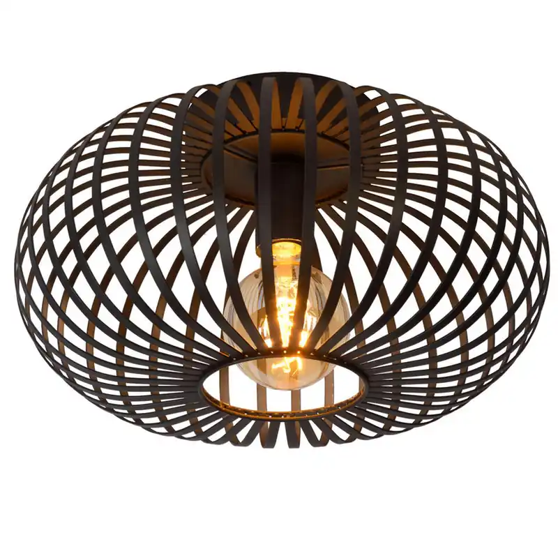 Nieuw Lucide plafonnière Manuela - zwart - Ø40x23 cm