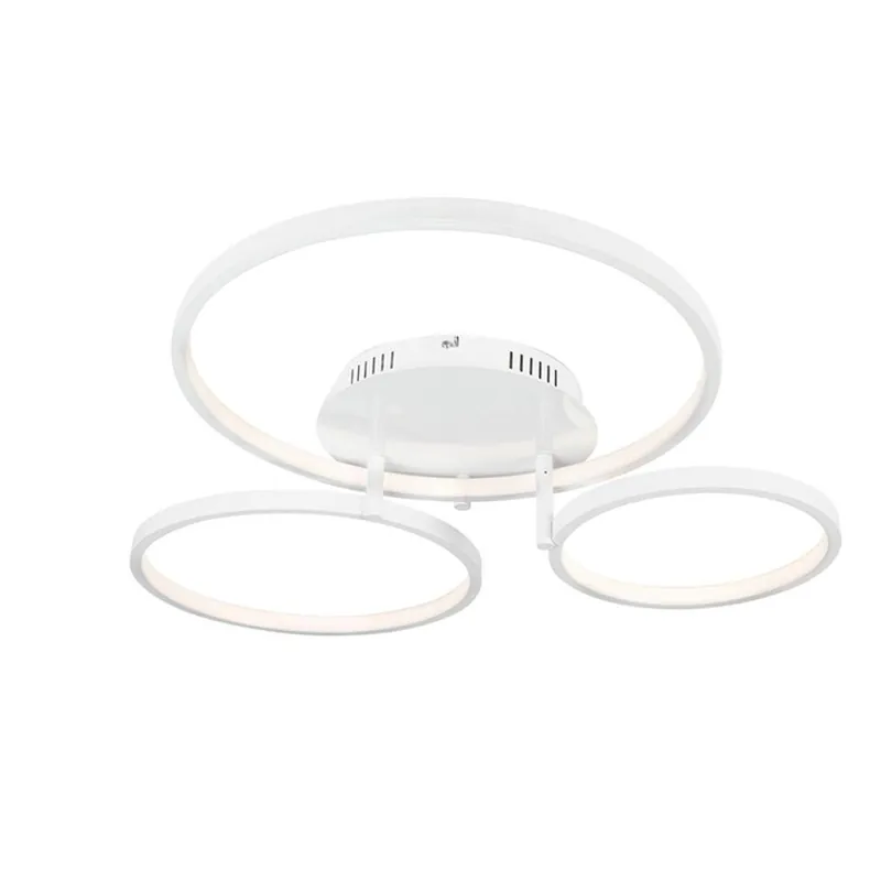 Express Levering Qazqa plafondlamp rondas wit geïntegreerde led