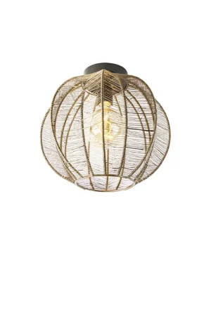 Weekendaanbieding Qazqa plafondlamp dong bronskleurig e27