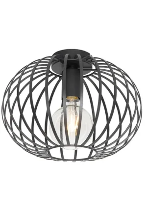Aanbieding Qazqa plafondlamp johanna zwart e27