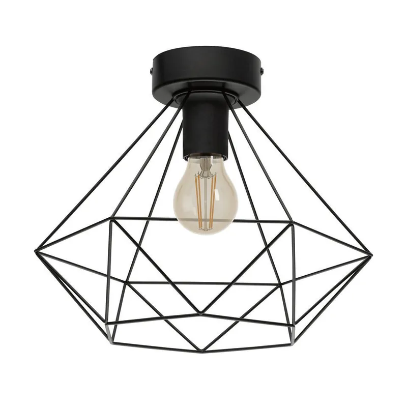 Beperkte Voorraad EGLO Tarbes Plafondlamp - E27 - Ø 32,5 cm - Zwart