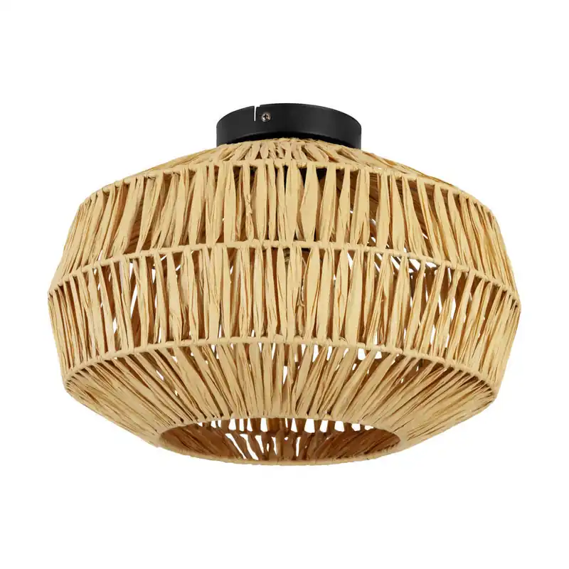 EGLO Sheldon Plafondlamp - E27 - Ø 38 cm - Bruin/Zwart - Papier Goedkoop