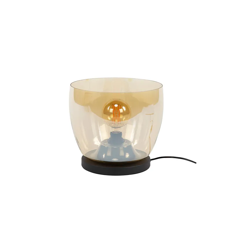 Vloer-en tafellamp L met amber glas Superprijs