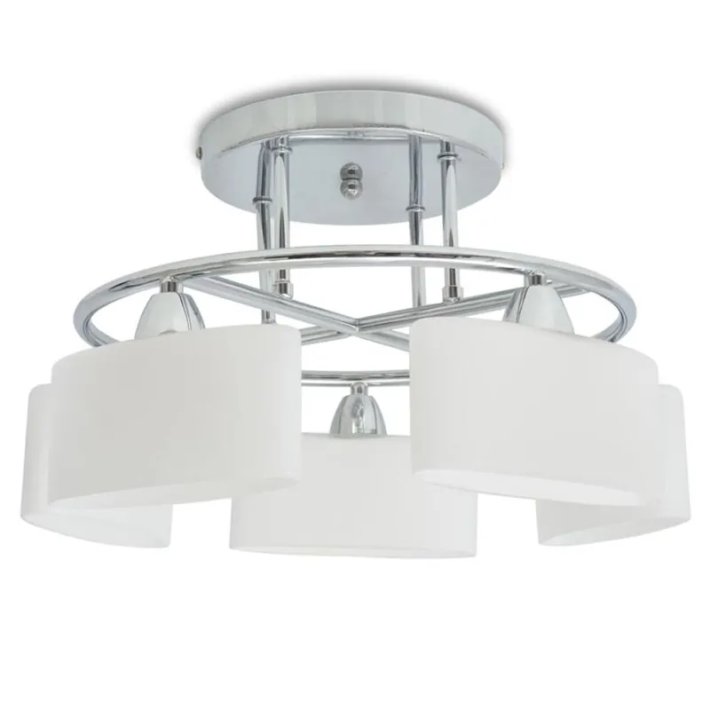 vidaXL - Plafondlamp - Wit - Glas Finale Uitverkoop