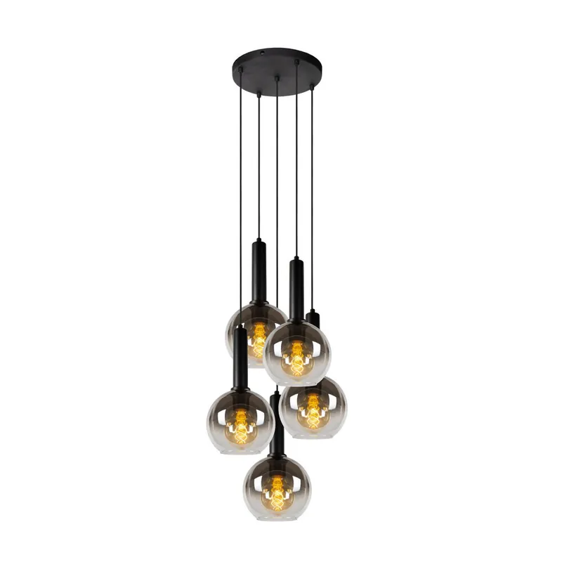 Lucide MARIUS - Hanglamp - Ø 55 cm - 5xE27 - Zwart Superprijs