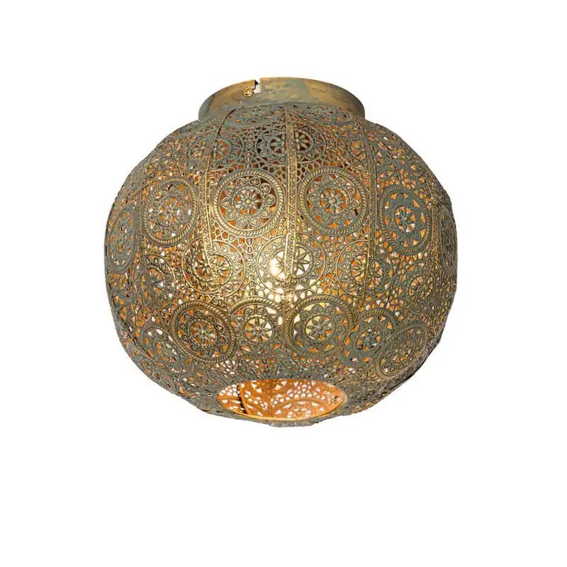 Seizoensaanbieding Qazqa plafondlamp baloo groen e27