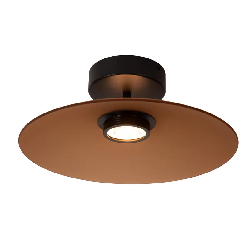 Lucide MENGA - Plafonnière - Ø 40 cm - LED Dimb. - 1x11W 2700K - Amber | Premium Gratis Retour