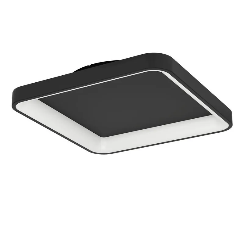 EGLO Loretello Plafonnière - LED - Kunststof/Staal - Zwart Rechtstreeks Van De Fabrikant