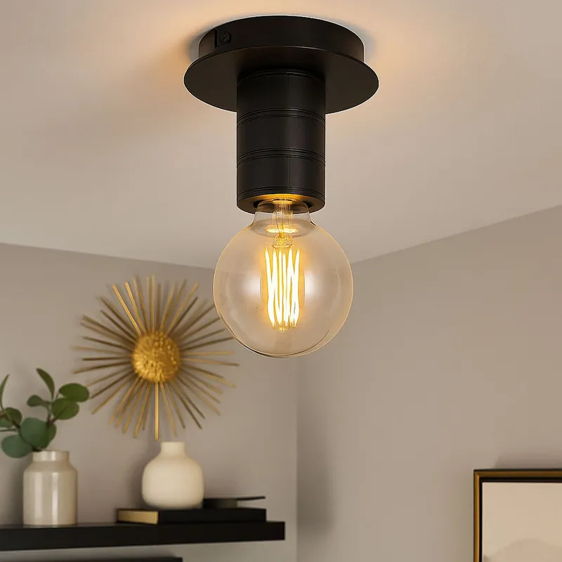 Bestseller Plafondlamp, zonder kap, zwart, rond, D 15 cm
