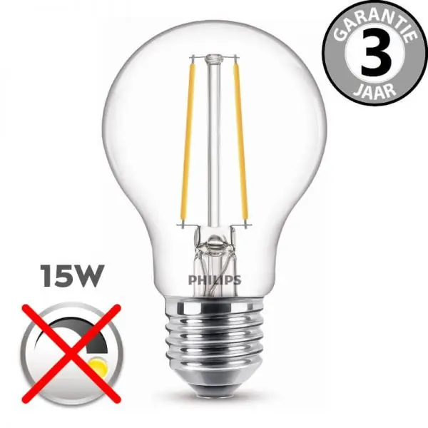 Philips LEDclassic standaard 15 watt (1,5W) E27 | Helder Hete Deal