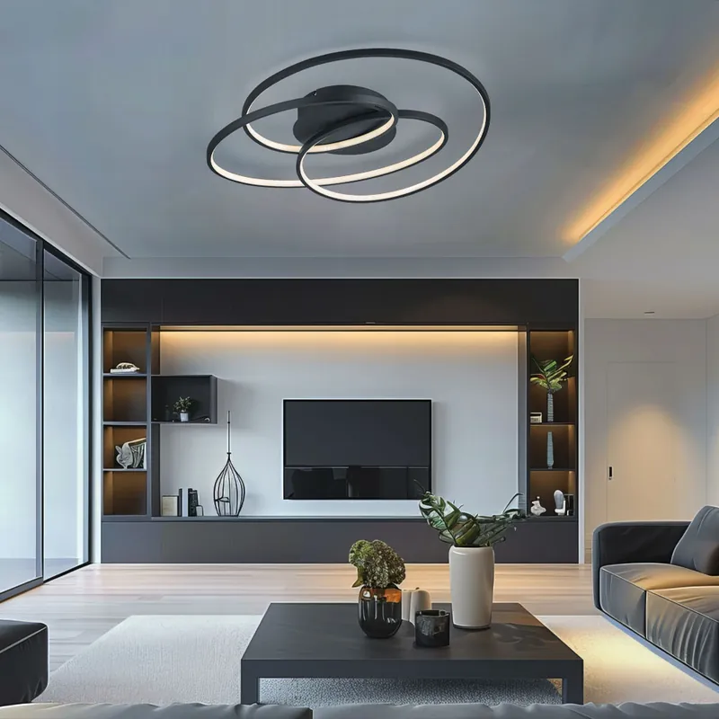 Alleen Vandaag LED plafondlamp, ring design, schakelaar dimmer, L 60 cm, GALE