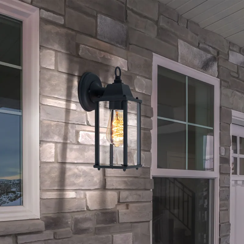 Gratis Retour Wandlamp, lantaarn, antraciet, H 29 cm, OLONA