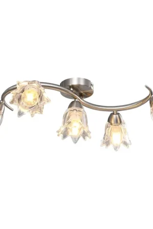 Op = Op vidaXL - Plafondlamp - Transparent - Glas