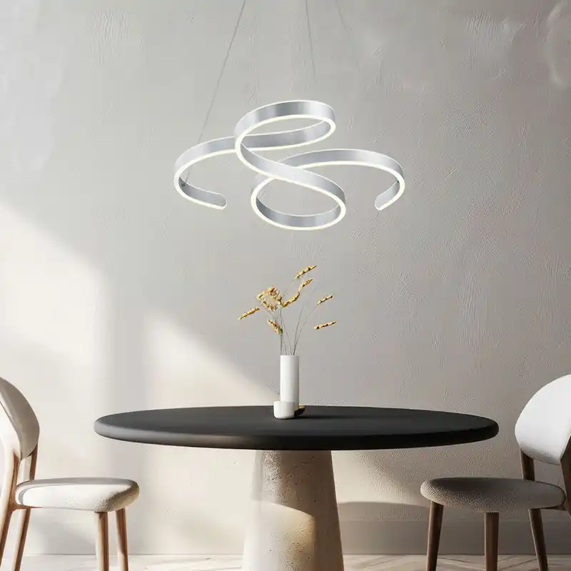 LED hanglamp, zilver, schakelaar dimmer, L 72 cm, FRANCIS Aanbieding