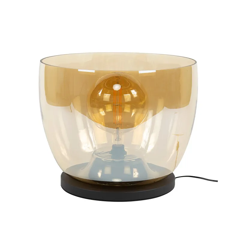 Vloerlamp XXL met amber glas Veilige Betaling