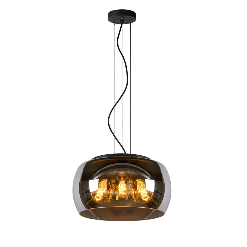 Lucide OLIVIA - Hanglamp - Ø 40 cm - 3xE27 - Fumé Veilige Betaling