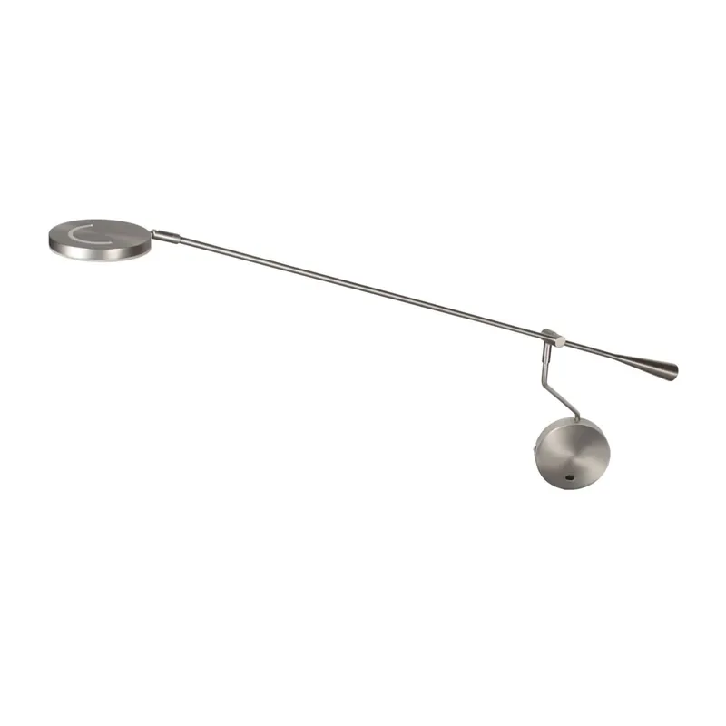 Wand-en leeslamp in met flexibele arm in staal Korting