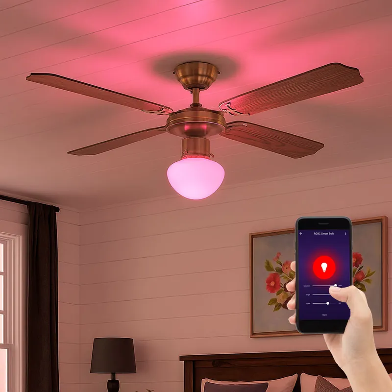Slimme RGB LED plafondventilator met app en stembediening Nu Kopen