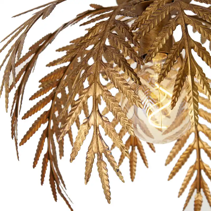 Hoge Kwaliteit Qazqa plafondlamp botanica goudkleurig e27