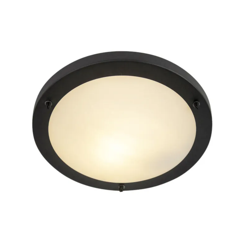 Lage Prijs Qazqa plafondlamp yuma zwart e27