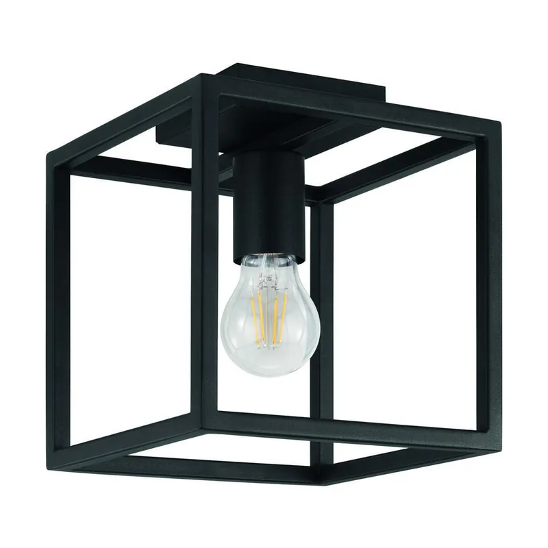 Actieprijs EGLO Eldrick Plafondlamp - E27 - 20 cm - Zwart