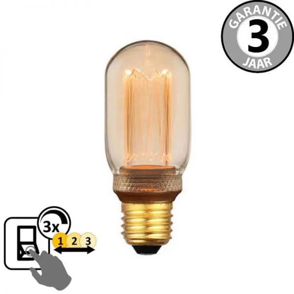 Favoriet LED standaard buislamp SceneSwitch DECO GOLD 5W E27 | 3 standen dimbaar
