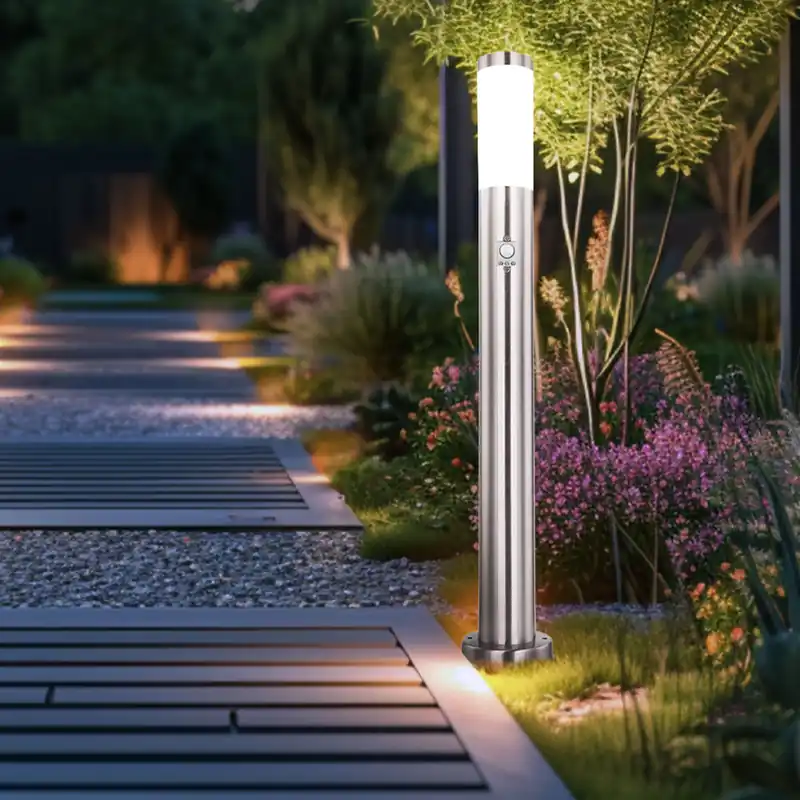 Aanbieding Vloerlamp, roestvrij staal, bewegingsmelder, 80 cm, VT-828-SS80