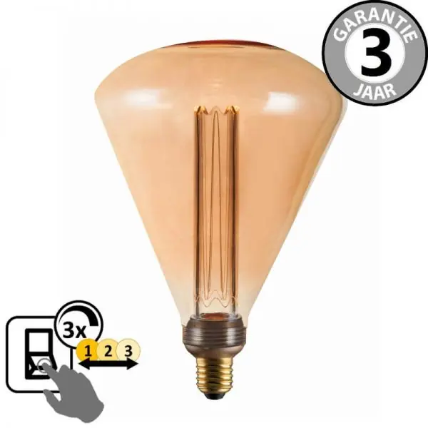 Tijdelijk Beschikbaar LED GIANT DIAMANT SceneSwitch DECO GOLD 5W E27 | 3 standen dimbaar