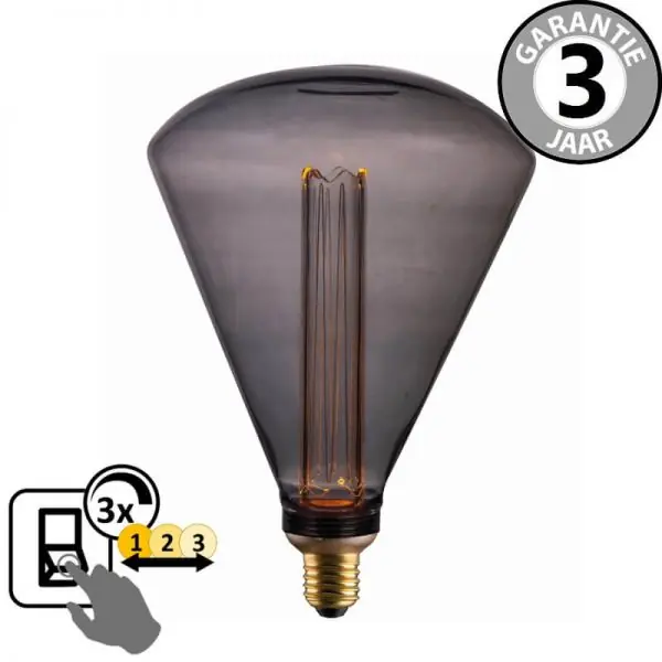 Koop Online LED GIANT DIAMANT SceneSwitch DECO SMOKE 5W E27 | 3 standen dimbaar