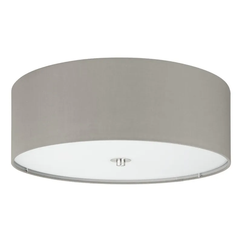 EGLOPasteri-Plafondlamp-3Lichts-ø475mm.-Nikkel-Mat-Taupe Seizoensaanbieding