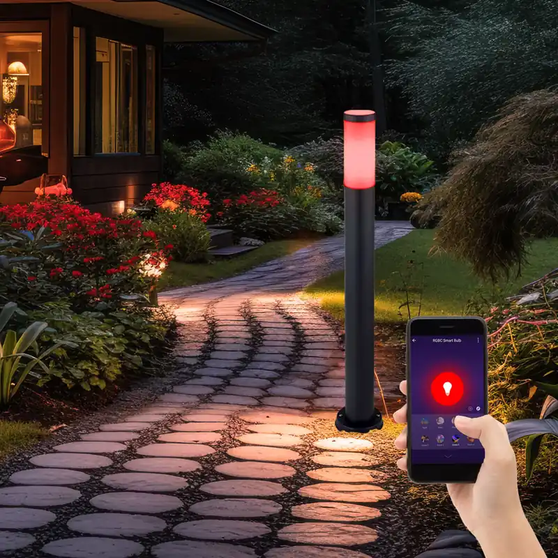 Meest Verkocht RGB LED vloerlamp, roestvrij staal, app/voice control