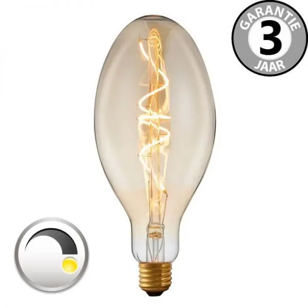 LED GIANT CURVE GOLD DECO 4 watt E27 dimbaar | Ballon 23 cm Laatste Kans