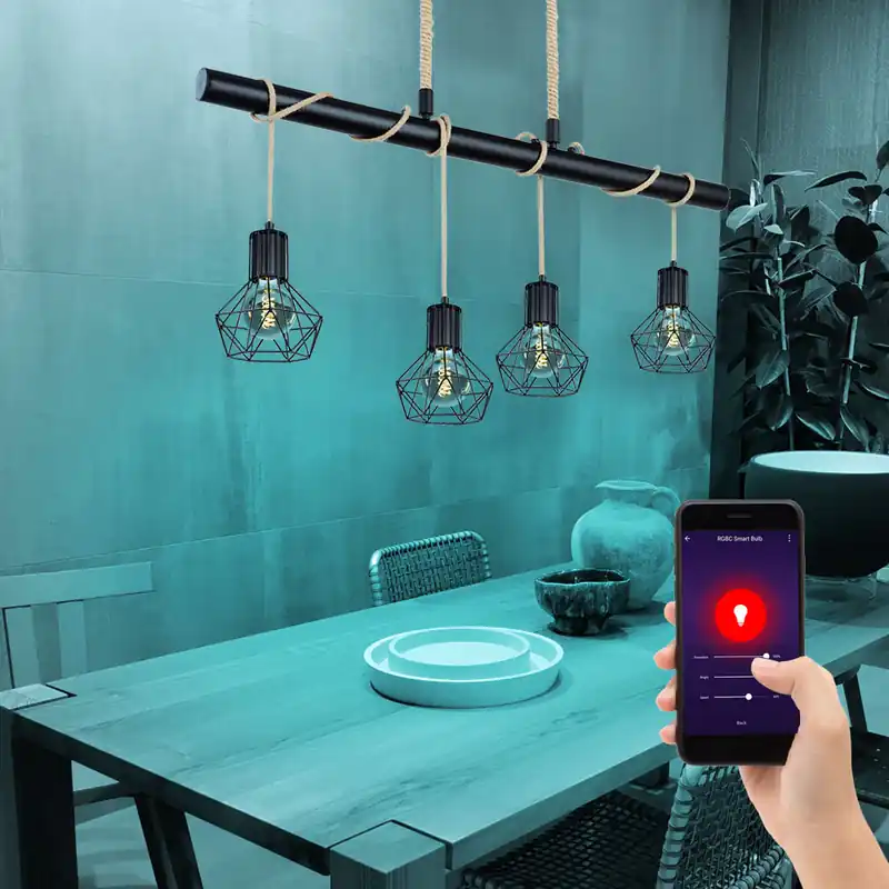 RGB LED hanglamp, rasterontwerp, app-/stembediening Koop Vandaag