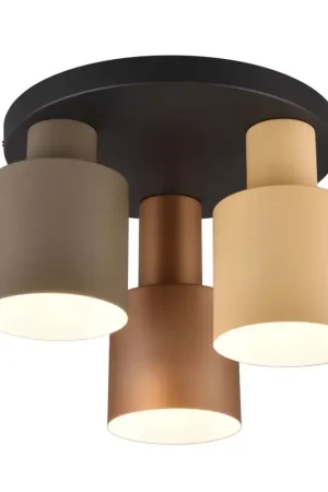 Alleen Vandaag Trio Leuchten Plafondlamp Agudo 3 lichts Ø 30 cm zwart