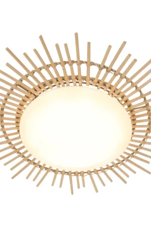 Anne Light & home Plafondlamp Aura Ø 50 Bamboe - wit Koop Vandaag