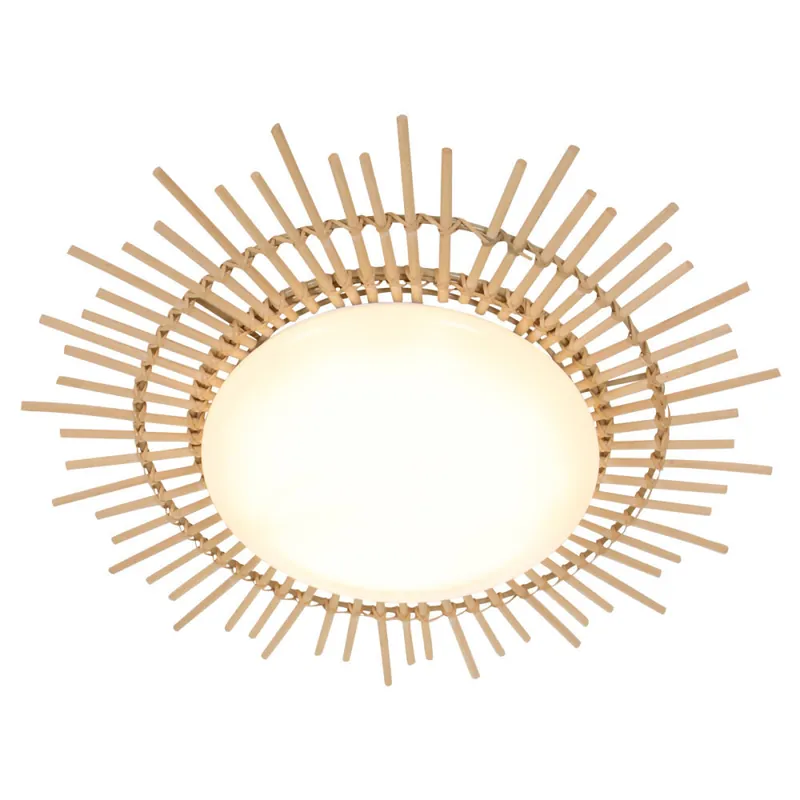 Anne Light & home Plafondlamp Aura Ø 50 Bamboe - wit Koop Vandaag