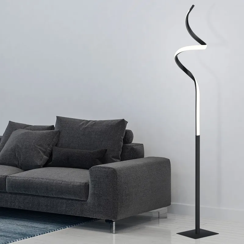 LED vloerlamp, mat zwart, touchdimmer, H 145 cm, COURSE Gratis Verzending