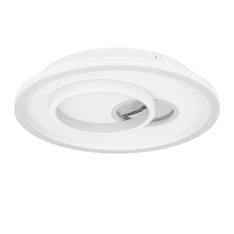 Koopje EGLO Tiriolo Plafonnière - LED - Kunststof - Wit/Zilver
